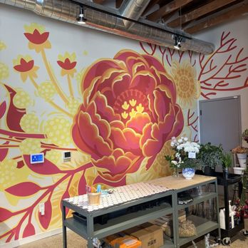 Botanic - Mural on the back of the shop wall. - Florists Near Me - Sacramento, California