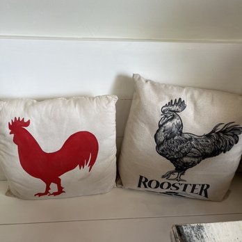 The Rooster - Roosters on pillows too. - American Near Me - Naples, Florida