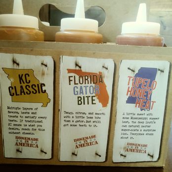 Mission BBQ - More sauces: KC Basic, Florida Gator Bite & Tupelo Honey Heat - Barbeque Near Me - Jacksonville, Florida