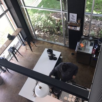 Third Gen Coffee - Aerial view from their cozy, upstairs seating area! - Coffee & Tea Near Me - The Woodlands, Texas