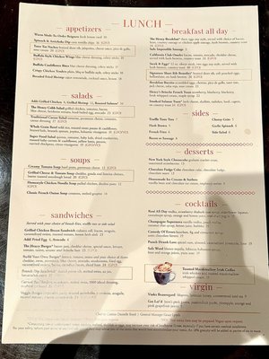Menu photo 2 The Henry Las Vegas, NV Menu photo 2 The Henry Las Vegas, NV