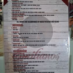 Emilianos - Menu