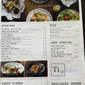 Ti22 - Menu - Thai Near Me - Seattle, Washington Ti22 - Menu - Thai Near Me - Seattle, Washington