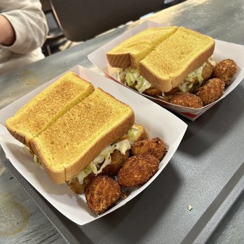 Mr Katsu - The classic katsu sandwich with slaw, sauce, and potato puffs - Sandwiches Near Me - Fullerton, California Mr Katsu - The classic katsu sandwich with slaw, sauce, and potato puffs - Sandwiches Near Me - Fullerton, California