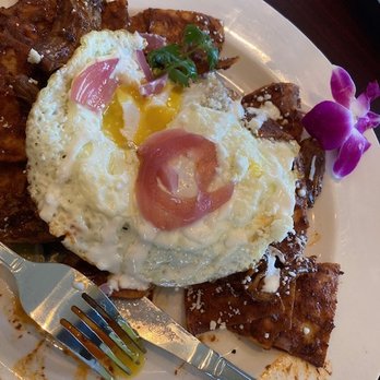 Ella's Cafe And BBQ - Mole chilaquiles - YUM! - Barbeque Near Me - Belmont, California Ella's Cafe And BBQ - Mole chilaquiles - YUM! - Barbeque Near Me - Belmont, California