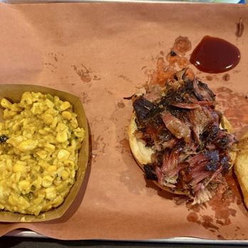 Naaman's Bbq - Rib sandwich and cheesy corn - Barbeque Near Me - Bossier City, Louisiana Naaman's Bbq - Rib sandwich and cheesy corn - Barbeque Near Me - Bossier City, Louisiana