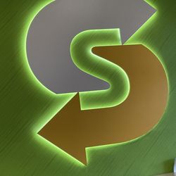 New Subway logo in the restaurant.