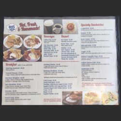 BNS Corner Gas Restaurant - Menu