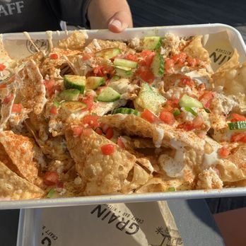 Grain On The Rocks - Crab Nachos - American Near Me - Lewes, Delaware Grain On The Rocks - Crab Nachos - American Near Me - Lewes, Delaware