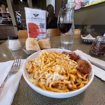 Pastabilities - Hot Tomato Alfredo Linguine, Extra cheese (Locatelli) Gianelli Sausage. Napa Valley RouteStock Pinot Noir - Italian Near Me - Syracuse, New York Pastabilities - Hot Tomato Alfredo Linguine, Extra cheese (Locatelli) Gianelli Sausage. Napa Valley RouteStock Pinot Noir - Italian Near Me - Syracuse, New York