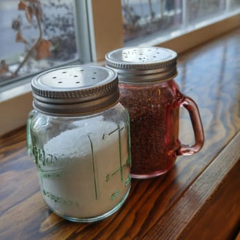 Maple Street Bistro - Mason Jar salt and pepper shakers, so nifty - Breakfast & Brunch Near Me - Spokane, Washington Maple Street Bistro - Mason Jar salt and pepper shakers, so nifty - Breakfast & Brunch Near Me - Spokane, Washington