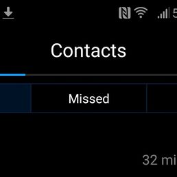 dials and contacts on a cell phone