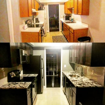 Flooring District - a kitchen before and after remodel - Flooring Near Me - Rockville, Maryland