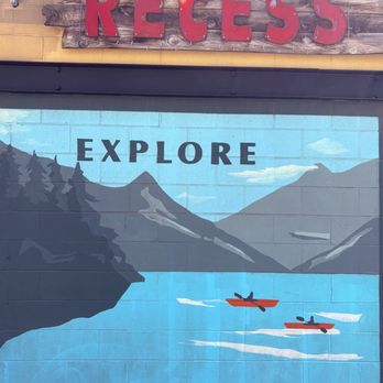 Recess Beer Garden - Not many notice but this wall art is right next to the back door. - Bars Near Me - Denver, Colorado Recess Beer Garden - Not many notice but this wall art is right next to the back door. - Bars Near Me - Denver, Colorado