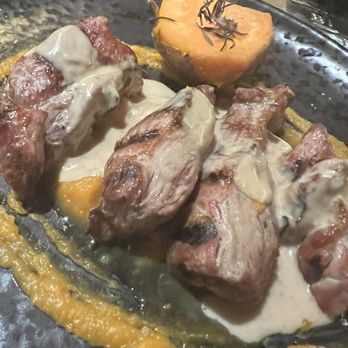 Arcano Restaurant Barcelona  - Lamb and sweet potato mash. Yum. - Spanish Near Me - Barcelona, B