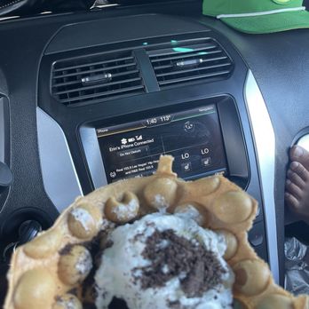 Waffelato - Sitting in the a/c so it doesn't melt! - Desserts Near Me - Las Vegas, Nevada