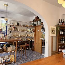 Inside grocery area
