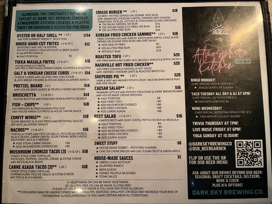 Menu photo 2 Dark Sky Brewing Flagstaff, AZ
