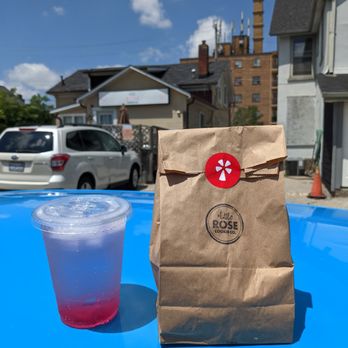 Little Rose Cookie Co. - My goodies and a watermelon soda in the parking lot behind Little Rose Cookie Co. - Bakeries Near Me - Mississauga, Ontario Little Rose Cookie Co. - My goodies and a watermelon soda in the parking lot behind Little Rose Cookie Co. - Bakeries Near Me - Mississauga, Ontario