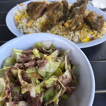 Mandi Oasis - Salad and lamb haneeth - Arabic Near Me - Homewood, Alabama