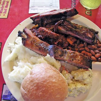 Catfish Louies - Plate #2 with pork ribs. - Seafood Near Me - Gainesville, Texas