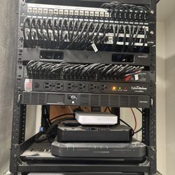 Central Valley TechCare - Newly installed network rack and equipment.