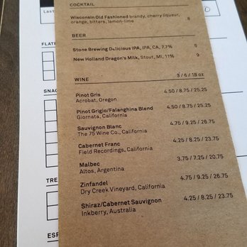 The Ruby Tap - On tap menu - Feb 2029 - Wine Bars Near Me - Mequon, Wisconsin