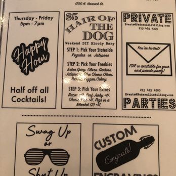 Stateside Vodka Bar - Menu - Cocktail Bars Near Me - Philadelphia, Pennsylvania
