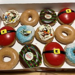 Krispy Kreme - Elfun Christmas donuts dozen