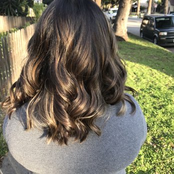 Evolutions Salon - Back of lob balayage - Hair Salons Near Me - Pasadena, California