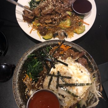 Whistle Pig Korean - Beef bibimbap and sweet potato noodle dish both with beef! - Korean Near Me - Bozeman, Montana Whistle Pig Korean - Beef bibimbap and sweet potato noodle dish both with beef! - Korean Near Me - Bozeman, Montana