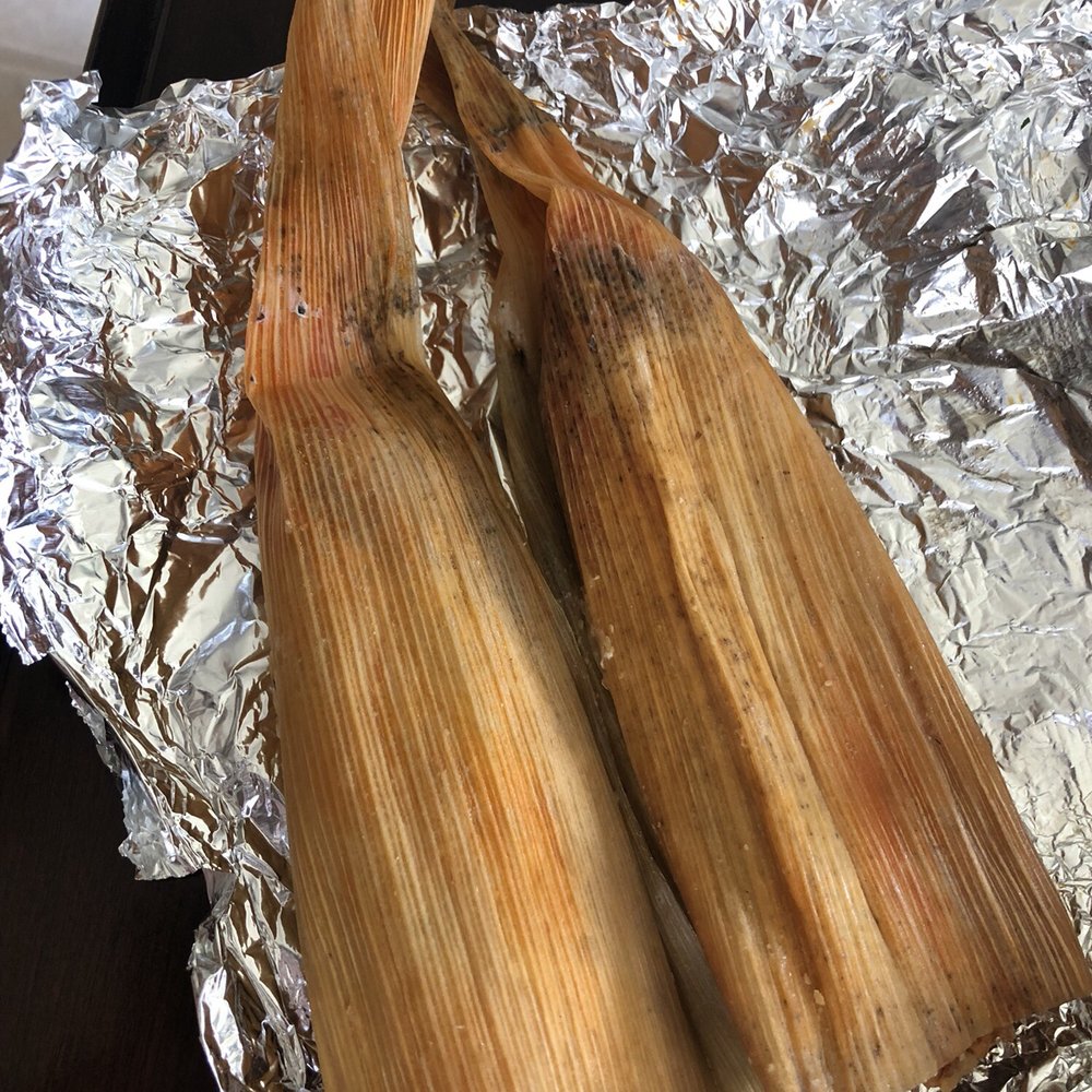 Panaderia Guadalajara - two cooked tamales on tin foil - Bakeries Near Me - Atwater, California Panaderia Guadalajara - two cooked tamales on tin foil - Bakeries Near Me - Atwater, California