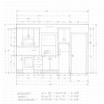 FM Custom Cabinets - My original drawing that I sent to Fernando. - Cabinetry Near Me - Los Angeles, California