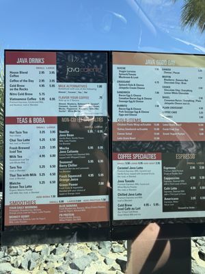 Menu photo 1 Java Caliente Rancho Mirage, CA
