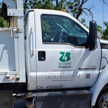 4 Seasons Green - a white truck parked in a parking lot - Landscaping Near Me - San Jose, California 4 Seasons Green - a white truck parked in a parking lot - Landscaping Near Me - San Jose, California
