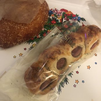 Tous Les Jours - Garlic Sausage Block and Chicken Dumpling Croquette - Bakeries Near Me - Allston, Massachusetts Tous Les Jours - Garlic Sausage Block and Chicken Dumpling Croquette - Bakeries Near Me - Allston, Massachusetts