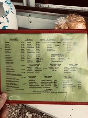 Menu photo 8 Torteria Tacubaya Austin, TX