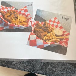 Howdy’s Finger Steak - Photos of the portion sizes.