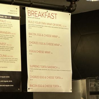 Currito - a breakfast menu hanging from the ceiling - Mexican Near Me - Philadelphia, Pennsylvania