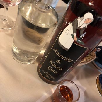 Osteria Nonna Gina - Free booze at the end of dinner. The clear bottle was death. Amaretto was tasty though. - Tuscan Near Me - Siena, SI