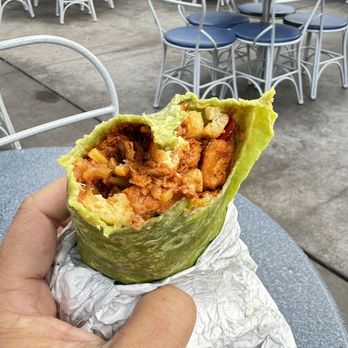 Galactic Grill - Vegetarian - Soy Chorizo Country Breakfast Burrito. Too tomatoey. Soyrizo flavor gets lost. The tortilla was hella good though. - American Near Me - Anaheim, California
