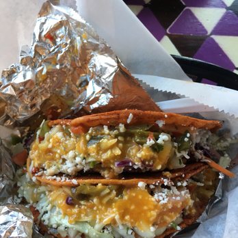 Condado Tacos - Fiery taco shell with their shrimp ceviche and their steak limes. So yummy!!! - Tacos Near Me - Indianapolis, Indiana Condado Tacos - Fiery taco shell with their shrimp ceviche and their steak limes. So yummy!!! - Tacos Near Me - Indianapolis, Indiana