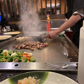 Hibachi One - Sammy cooking up our Hibachi Steak - Sushi Bars Near Me - Albuquerque, New Mexico