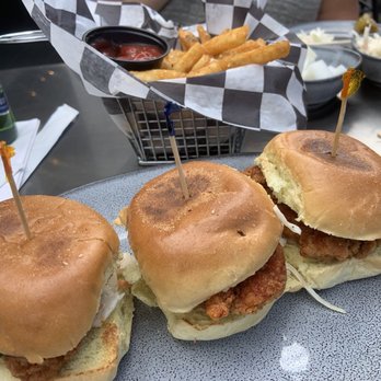 Bonchon Fairfield - Spicy chicken sliders. Always good. Well constructed. - Chicken Wings Near Me - Fairfield, Connecticut
