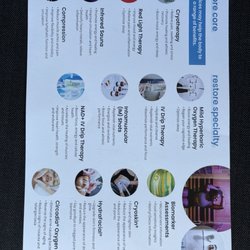 Restore Hyper Wellness - Services offered