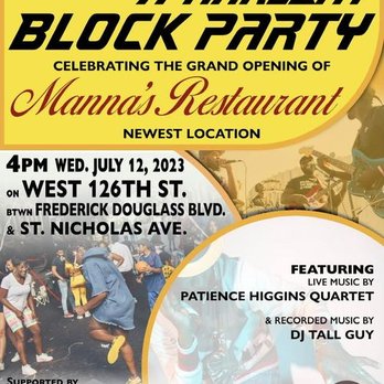 Manna's - Mannas outdoor Harlem Block Party - Soul Food Near Me - New York, New York