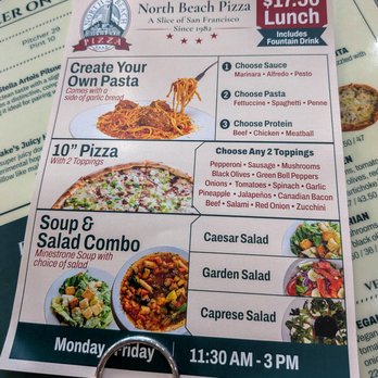 North Beach Pizza - lunch menu - Pizza Near Me - Daly City, California North Beach Pizza - lunch menu - Pizza Near Me - Daly City, California