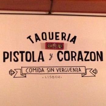 Pistola y Corazon - Logo on the wall - Mexican Near Me - Lisbon, 11 Pistola y Corazon - Logo on the wall - Mexican Near Me - Lisbon, 11