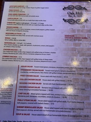 Menu photo 2 Oak Hill Bar & Grill Birmingham, AL Menu photo 2 Oak Hill Bar & Grill Birmingham, AL