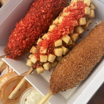 Two Hands Hotdog - Spicy Dog, Potato Dog, Two Hands Dog - Hot Dogs Near Me - Los Angeles, California Two Hands Hotdog - Spicy Dog, Potato Dog, Two Hands Dog - Hot Dogs Near Me - Los Angeles, California